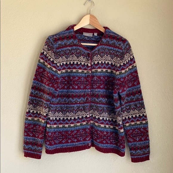 croft & barrow Sweaters - Croft & Barrow Cardigan - Multi-Colored